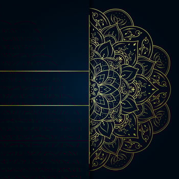 Dark blue luxury mandala, Circle flower of mandala with floral ornament pattern, Mandala template for page decoration cards, book, logos vector