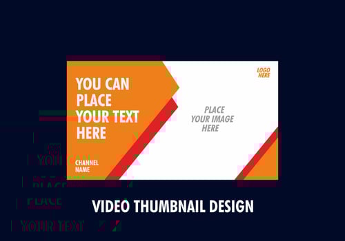 Unique and colorful video thumbnail design vector