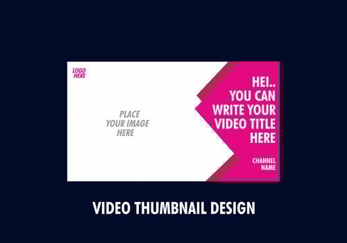 Unique and colorful video thumbnail design vector