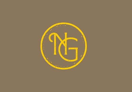 Vintage style of NG initial letter vector