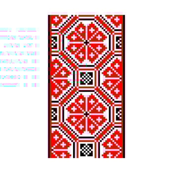 Pixelized pattern Vyshyvanka Traditional Ethnic Ukrainian Seamless Pattern slavic ornament vector