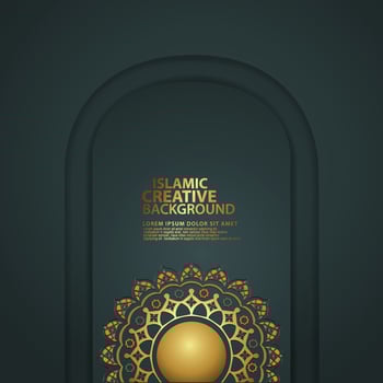 Abstract backgrounds with realistic Islamic ornamental colorful detail of mosaic for greeting card template. vector