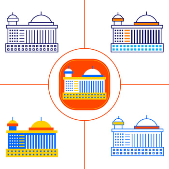 Jakarta Element Vector Art Illustration