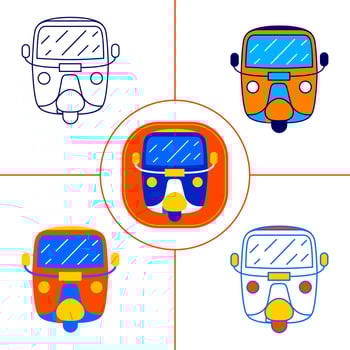 Jakarta Element Vector Art Illustration