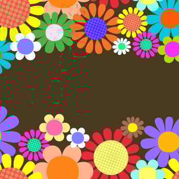 Retro Floral Border vector
