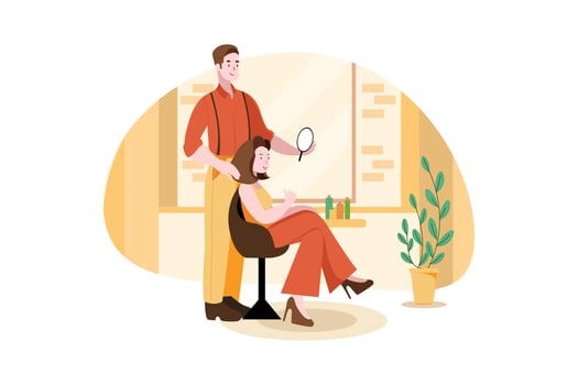 Women Giving Feedback For The Hair Salon Service vector