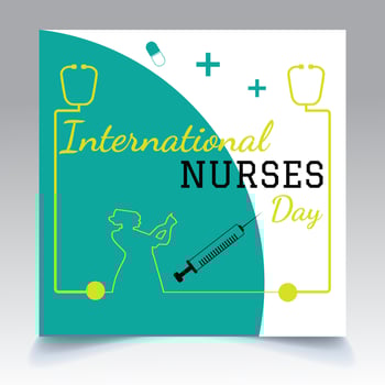 International Nurses Day Template Design vector