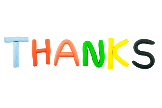 message  thanks Funny plasticine alphabet letters on white background png