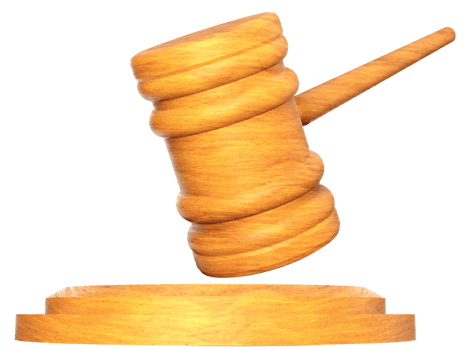 hammer law Wooden judge gavel  HAMMER AND BASE 3D render png