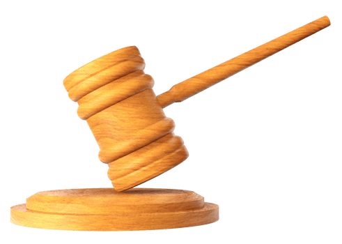 hammer law Wooden judge gavel  HAMMER AND BASE 3D render png