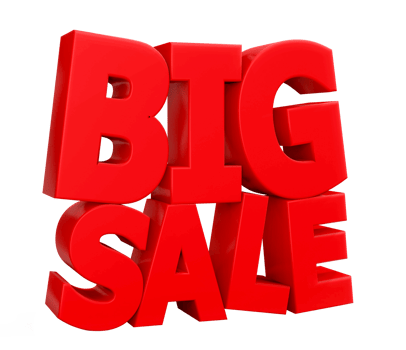 3d  BIG sale word  , 3D render png