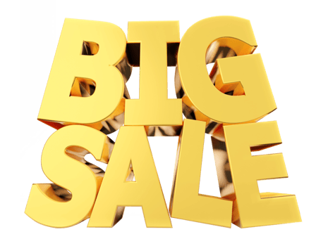 3d  BIG sale word  , 3D render png