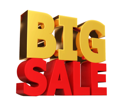 3d  BIG sale word  , 3D render png