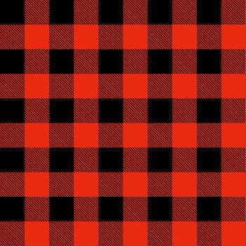 Red and black gingham pattern background vector