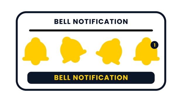 Bell notification icon vector