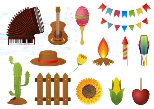 Festa Junina Poster June Festival. vector
