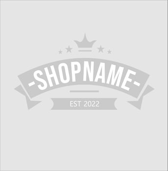 vintage logo template with small crown vector