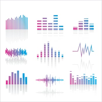 hologram mp3 logo vector