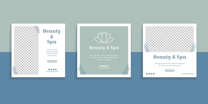 Beauty And Spa Social Media Post Template vector