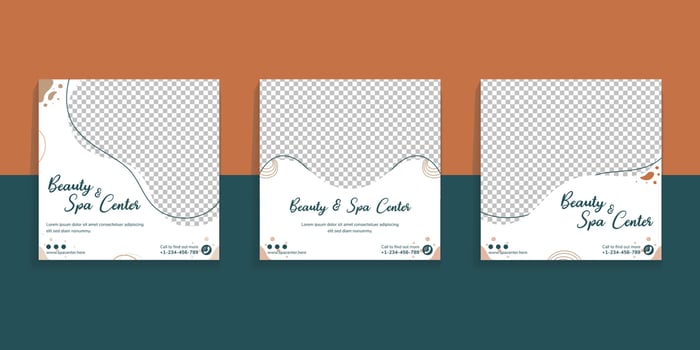 Beauty And Spa Social Media Post Template vector