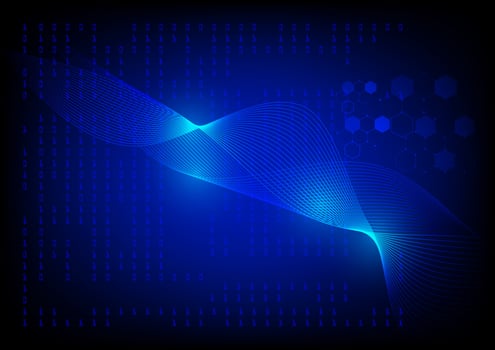 abstract background blue wave line smooth for background illustration vector