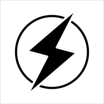 Glyph energy pixel perfect vector icon on white background