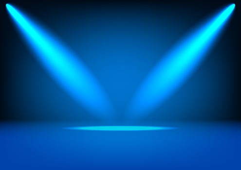 abstract background blue light with black background vector illustration