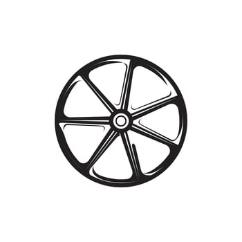 Bicycle wheel minimalistic vector icon. Minimalist illustration design