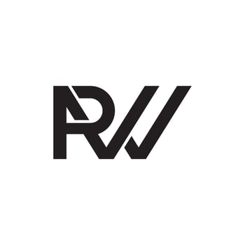 letter ARW or RW Monogram Logo vector