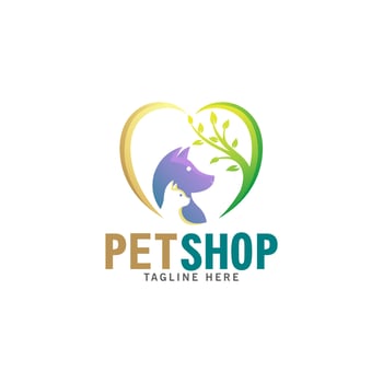 Pet Shop Logo. Pet Shop vector icon. Minimalist illustration design