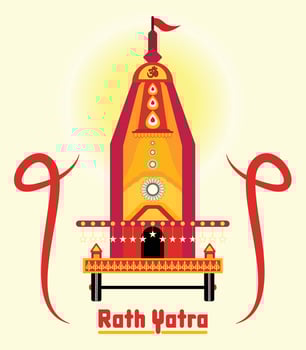 Vector design of Ratha Yatra of Lord Jagannath