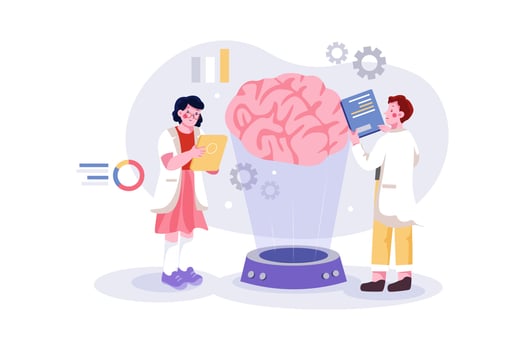 Deep Learning flat Illustration concept vector