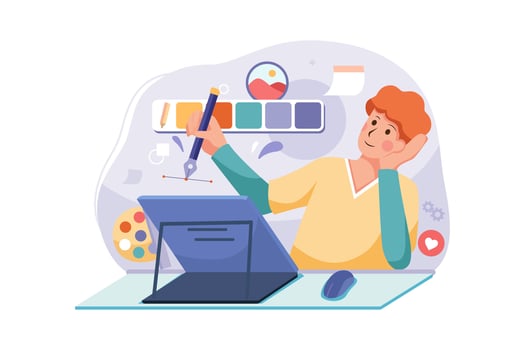 Designers flat Illustration concept vector