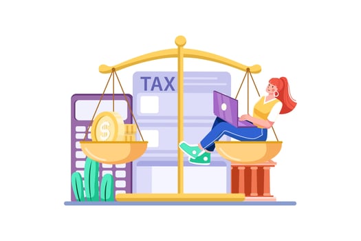 Utility Bills flat Illustration concept vector
