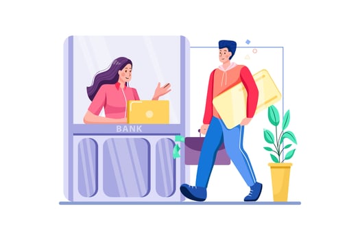 Debt Repayment flat Illustration concept vector