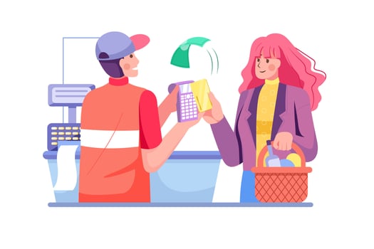 NFC Payment flat Illustration concept vector