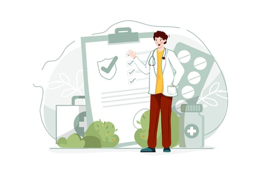Health insurance policy Illustration vector