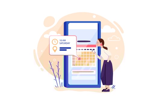 Appointment Illustration concept. Flat illustration isolated on white background vector