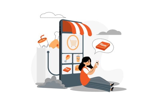 Delivery Service Illustration concept. Flat illustration isolated on white background vector