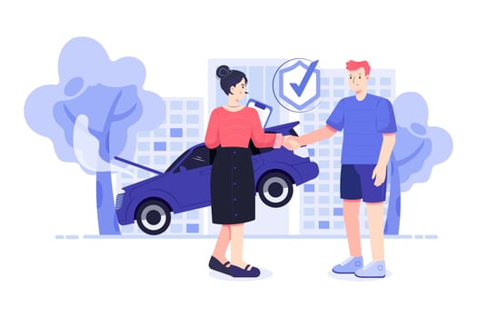Insurance Services Illustration concept. Flat illustration isolated on white background vector