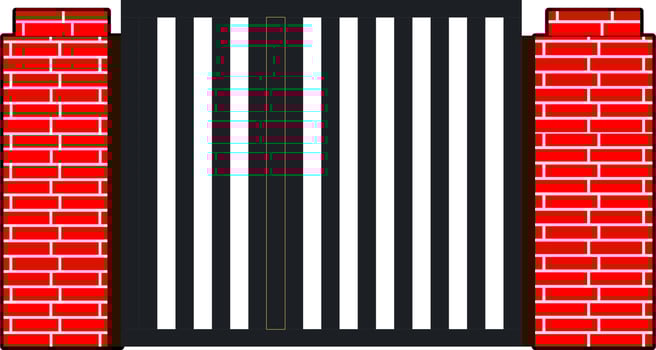 House gate iron gate flat style vector good for element design