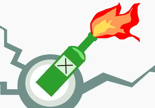 molotov cocktail. revolution symbol. rebellion symbol. insurrection symbol. vector