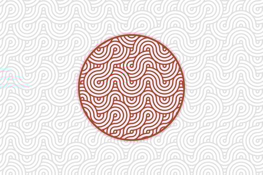 Abstract Japanese Flag Background With Wavy Lines vector