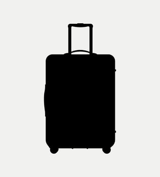 Travel luggage Suitcase Silhouette, baggage Icon. vector