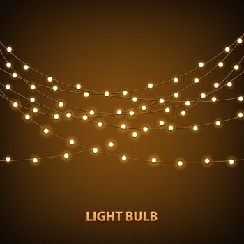 Lights bulb effect for decoration, vector illustration
