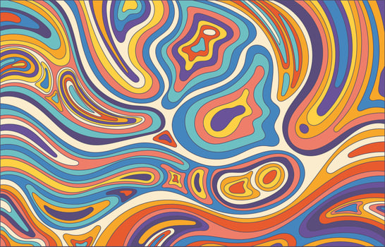 Abstract Psychedelic Waving Background vector