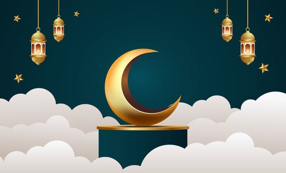 ramadan kareem banner background design illustration vector
