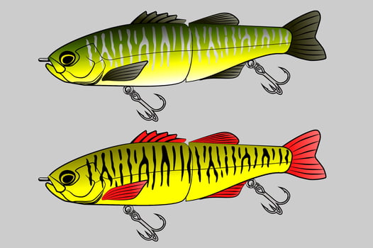 big bait lure, fishing lure vector