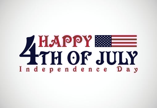Happy Independence Day, 4th of July national holiday. Lettering text design vector illustration