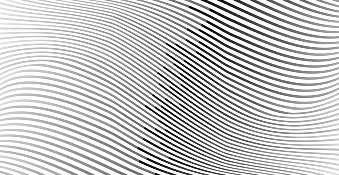 Abstract stripe background, vector template for your ideas, monochromatic lines texture, waved lines texture